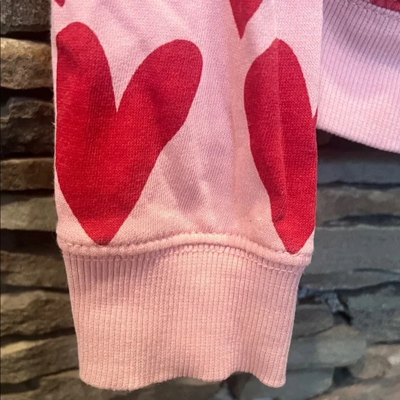 Hanna Andersson -Pink Heart Kids Zip up hoodie w Pockets! - Picture 6 of 9